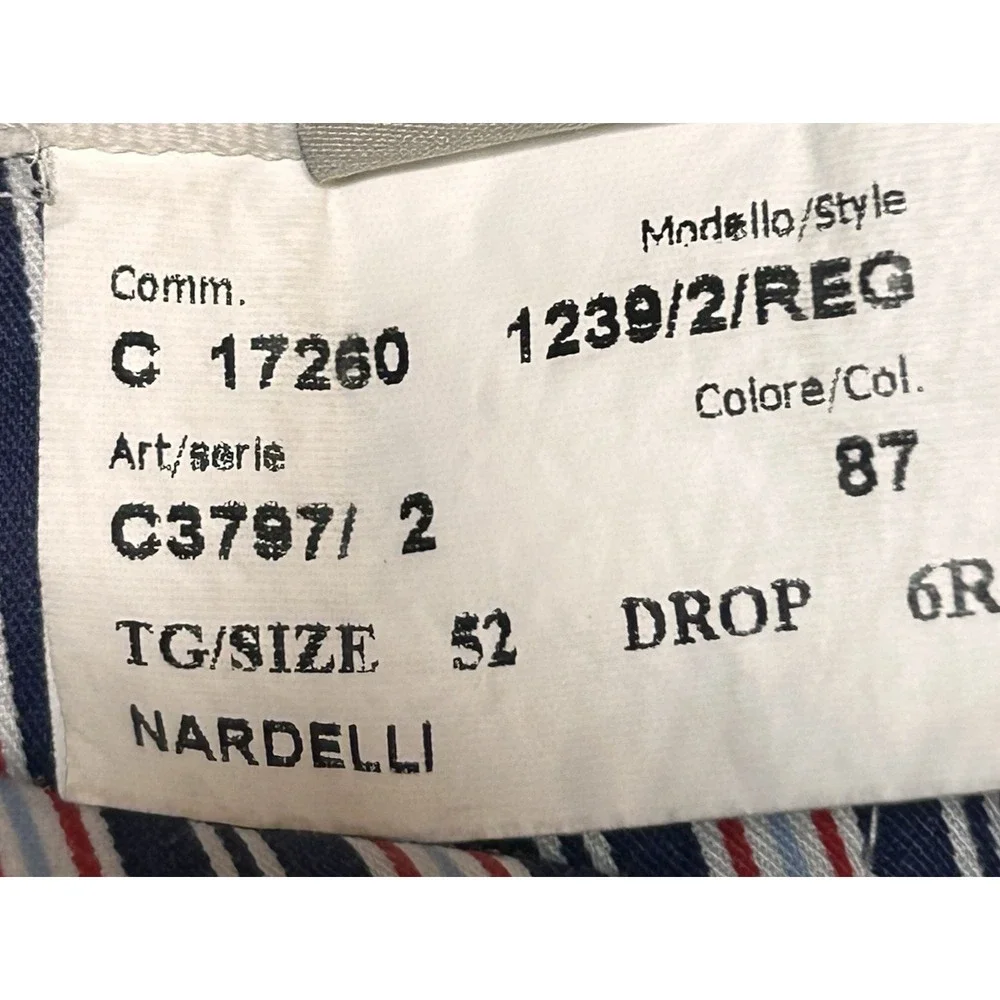 Angelo Nardelli Chino Mens Italy Size 52 (US Waist‎ 35-36) Beige Cotton Pants